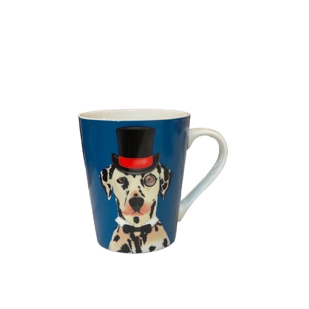 Christopher Vine Australia Blue Porcelain Dalmatian Dog Mug
